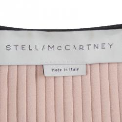 Pre Owned Stella McCartney Pink and Black Plisse Sleeveless Top XS