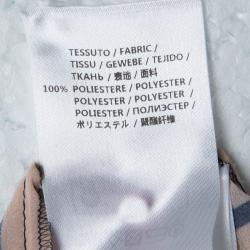 Pre Owned Stella McCartney Pink and Black Plisse Sleeveless Top XS