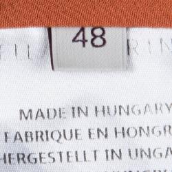 Pre Owned بلوزة ستيلا مكارتني حرير أحمر طوبي بأكمام طويلة L