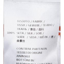 Pre Owned بلوزة ستيلا مكارتني حرير أحمر طوبي بأكمام طوي لة L