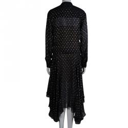 Pre Owned Stella McCartney Black Gold Dot Maxi Dress S