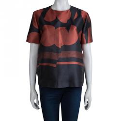 Pre Owned توب ستيلا مكارتني حرير أحمر منقط L