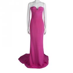 مملوكة مسبقًا Stella McCartney Pink Silk Strapless Reese Gown L