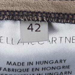 Pre Owned Stella McCartney Navy Blue Metallic Clip Dot Long Sleeve Jumpsuit M