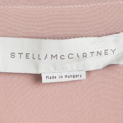 Pre Owned Stella McCartney Blush Pink Mandarin Collar Silk Shirt L