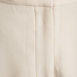 Pre Owned Stella McCartney Beige Satin Side Panel Detail Tailored Trousers M