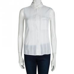 Pre Owned قميص ستيلا مكارتني قطن أبيض بلا أكمام XS