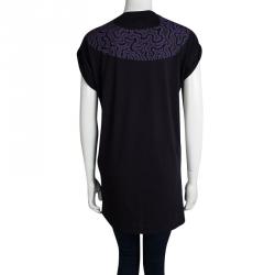 Pre Owned Stella McCartney Navy Blue Tiger Print T-Shirt S