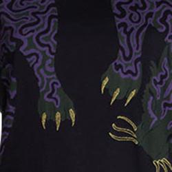 Pre Owned Stella McCartney Navy Blue Tiger Print T-Shirt S