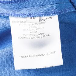 مملوكة مسبقًا فستان ستيلا مكارتني أزرق بأكمام قصيرة واسع XS