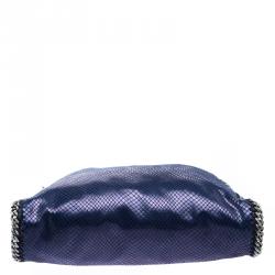 Stella McCartney Blue Faux Python Small Falabella Tote