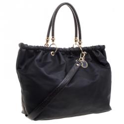 مملوكة مسبقًا Stella McCartney Black Leather Shopper Tote