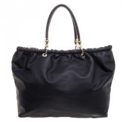 مملوكة مسبقًا Stella McCartney Black Leather Shopper Tote