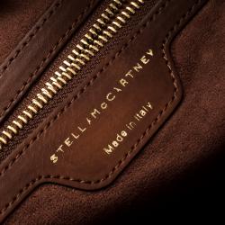 مملوكة مسبقًا Stella McCartney Brown Wicker Faux Leather Small Falabella Bag