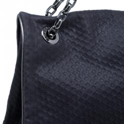 Pre Owned Stella McCartney Gray Leather Graphite Vegan Chain Shoulder Bag
