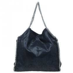 مملوكة مسبقًا حقيبة ستيلا مكارتني فالابيلا جلد سويدي أسود صناعي للكتف