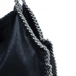 مملوكة مسبقًا حقيبة ستيلا مكارتني فالابيلا جلد سويدي أسود صناعي للكتف