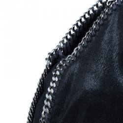 مملوكة مسبقًا حقيبة ستيلا مكارتني فالابيلا جلد سويدي أسود صناعي للكتف