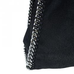 مملوكة مسبقًا حقيبة ستيلا مكارتني فالابيلا جلد سويدي أسود صناعي للكتف