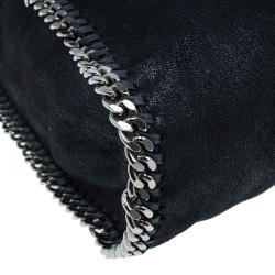 مملوكة مسبقًا حقيبة ستيلا مكارتني فالابيلا جلد سويدي أسود صناعي للكتف