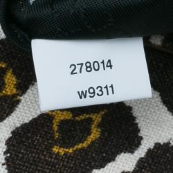 مملوكة مسبقًا Stella Mccartney Leopard Print Canvas Faux Leather Trim Foldover Clutch