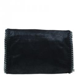 Stella McCartney Black Falabella Shaggy Deer Messenger Bag