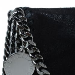 Stella McCartney Black Falabella Shaggy Deer Messenger Bag
