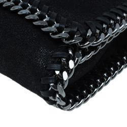 Stella McCartney Black Falabella Shaggy Deer Messenger Bag