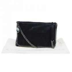 Stella McCartney Black Falabella Shaggy Deer Messenger Bag