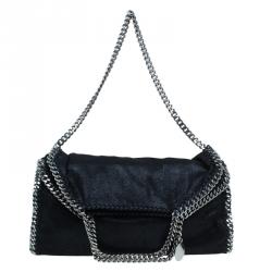 مملوكة مسبقًا Stella McCartney Black Faux Leather Small Falabella Zipper Tote