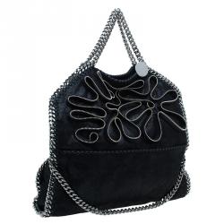 مملوكة مسبقًا Stella McCartney Black Faux Leather Small Falabella Zipper Tote