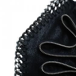 مملوكة مسبقًا Stella McCartney Black Faux Leather Small Falabella Zipper Tote