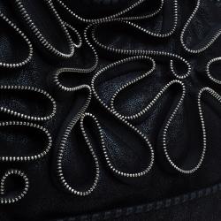 مملوكة مسبقًا Stella McCartney Black Faux Leather Small Falabella Zipper Tote