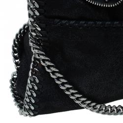 مملوكة مسبقًا Stella McCartney Black Faux Leather Small Falabella Zipper Tote