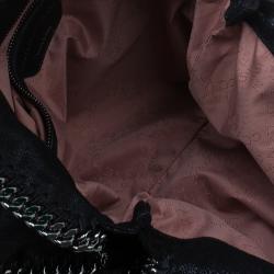 مملوكة مسبقًا Stella McCartney Black Faux Leather Small Falabella Zipper Tote