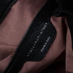 مملوكة مسبقًا Stella McCartney Black Faux Leather Small Falabella Zipper Tote