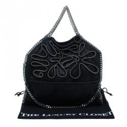 مملوكة مسبقًا Stella McCartney Black Faux Leather Small Falabella Zipper Tote