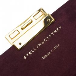 Pre Owned حقيبة كروس ستيلا مكارتني ميني بيكيت جلد ثعبان برتقالي صناعي