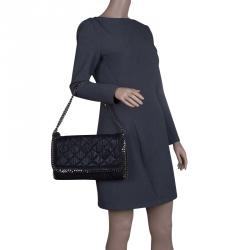 مملوكة مسبقًا حقيبة ستيلا مكارتني فالابيلا شاغي دير قلاب جلد صناعي مبطنة سوداء