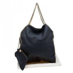 Pre Owned حقيبة ستيلا مكارتني فالابالا جلد صن اعي أسود كبيرة