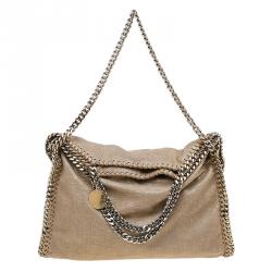 مملوكة مسبقًا Stella McCartney Gold Faux Suede Small Falabella Tote