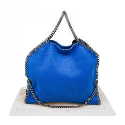 Pre Owned Stella McCartney Blue Faux Leather Small Falabella Tote