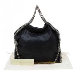 Pre Owned Stella McCartney Black Faux Leather Small Falabella Tote