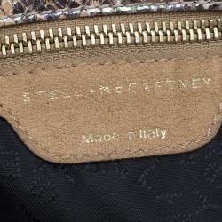 Pre Owned Stella McCartney Metallic Python Faux Leather Small Falabella Tote