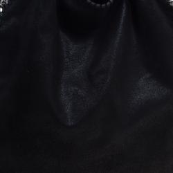 Pre Owned Stella McCartney Black Faux Leather Falabella Tote