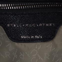 Pre Owned Stella McCartney Black Faux Leather Falabella Tote