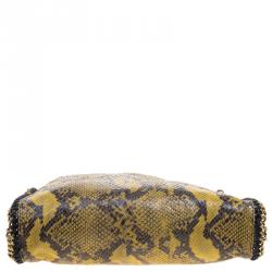 مملوكة مسبقًا Stella McCartney Yellow Faux Python Small Falabella Tote