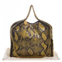 مملوكة مسبقًا Stella McCartney Yellow Faux Python Small Falabella Tote