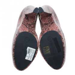 Pre Owned حذاء ستيلا مكارتني كورين جلد ثعبان نعل سميك مقاس 39