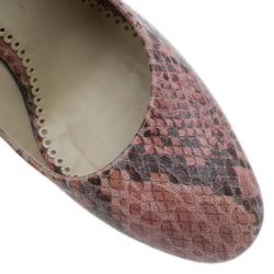 Pre Owned حذاء ستيلا مكارتني كورين جلد ثعبان نعل سميك مقاس 39